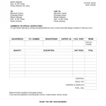 Professional Invoice Template in Word Doc